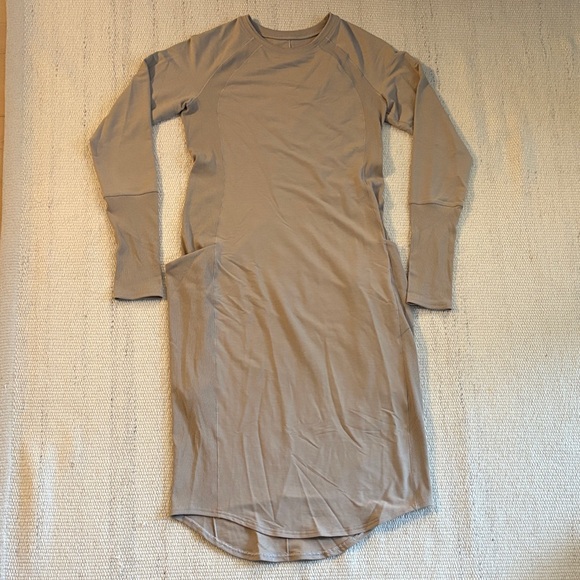 lululemon athletica Dresses & Skirts - Lululemon Long Sleeve Tan Dress